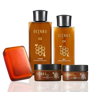5-Piece Skincare Set (Facial Cleanser, Toner, Emulsion, Cream) [Royal Jelly, Honey, Inner Dry, Dry Skin, Full Line, Made in Japan] [Octade EX]