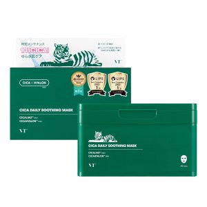 VTCOSMETICS Sheet Mask Box Mask Skin Care (1.CICA Daily Soothing Mask)