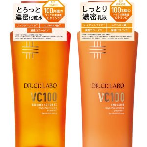 New [JapanBestSellers.com Exclusive] VC 100 Essence Lotion EX V 150mL Emulsion EX 150mL Set [Vitamin C Lotion] Highly Moisturizing, UV-Resistant, Dry, Sensitive Pores, Gift, Popular Men's Skincare, Men's Cosmetics, Dr. Ci:Labo