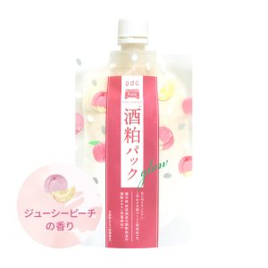 Wafood Made Sake Lees Glow Pack, Peach, Glow SK Pack, Medium, Rinse-Off Pack, 170g, Sake Lees Pack, Arbutin, Amino Acids, Ceramides, Yeast, Fermented Rice Extract, Reduces Dullness, Enhances Transparency, Moisturizes, and Improves Dryness, Easy to Use, Beauty, Skincare, Cosmetics