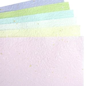 Japanese Colors Momi Washi Paper (Pastel Colors, B4 Size, 24 Sheets)