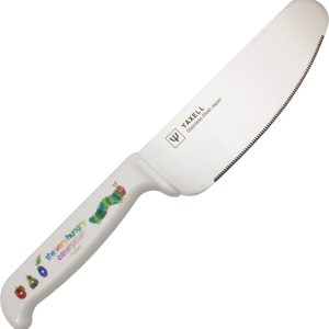 Yakusel Safe for Children, Serrated Blade, Made in Japan, Dishwasher Safe, Antibacterial, 22cm, Pretend Play, Baking, Present, Gift, The Very Hungry Caterpillar, Eric Carle, White, 33097