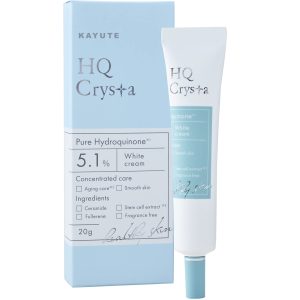 Cayute HQ Crysta Pure Hydroquinone Cream 5.1% Retinol Cica Ceramide Fullerene Moisturizing Additive-free Made in Japan 20g