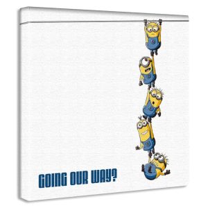 Minion Pop Art Panel 30cm x 30cm Made in Japan Poster Stylish Interior Makeover Living Room Interior Friends Simple Character Fabric Panel min-0008