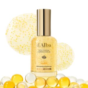 d'Alba Vita Toning Capsule Serum - Whitening, Anti-Dust, Anti-Melanin, Anti-Blemish, Anti-Blemish, Niacinamide, Vitamin C, and Glutathione Serum Ampoule, Anti-Aging, Moisturizing, Hydrating, For Dry and Sensitive Skin, Layerable, Vegan (50ml)