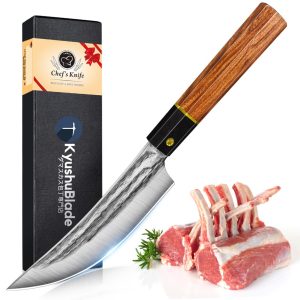 kyushublade knife, professional paring knife, santoku knife, blade length 150mm. All-purpose kitchen knife, chef knife. High carbon stainless steel, cooking knife, gyuto knife. Octagonal wooden handle & ergonomic design, double-edged knife, left-handed, lightweight, easy to hold. Sharp, fish cutter, meat cutter, vegetable cutter, fruit cutter, rust-proof, multi-functional, for home use, cooking, commercial use. Comes with a gift box, perfect as a gift.