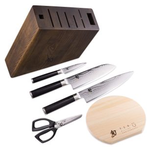 Kai Shun 10 millionth knife block set, 3 knives, cutting board, kitchen scissors, knife block, gift, present, KAI Shun SS0446