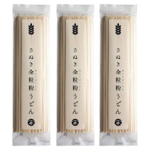 Kinoshita Flour Mill [Trial] Sanuki Whole Wheat Udon 3 Bags (200g x 3) High in Dietary Fiber Dried Noodles Dried Udon