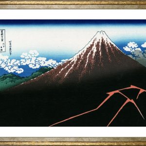 Poster Katsushika Hokusai (Thirty-six Views of Mount Fuji, Hakuu Yamashita) Ukiyo-e A3 size interior wallpaper painting art poster gold frame