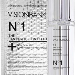 Born from cutting-edge dermatology. [Year Supply] Professional Peeling Serum with a 30-Day Trial. [Salon Exclusive] For uneven pores and thick skin. High-Concentration Glycolic Acid and Lactic Acid. VISIONBANK Peeling Serum, Made in Japan.