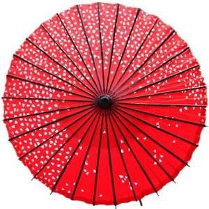 Japanese umbrella, Japanese style umbrella, bangasa, paper umbrella, long dance umbrella, rain umbrella, floral pattern, full sky cherry blossom, Japanese pattern, wisteria vortex, navy blue, fireworks, interior decoration, costume accessories, dance umbrella, decorative, waterproof, handmade, cherry blossom snow, photography props, coming of age ceremony, bride, kimono, kabuki, hotel rental umbrella, dance accessories, oil-painted, red, purple, blue, 80*84c