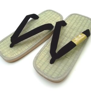 Asakusa Kimono Market [Made in Japan] Gentlemen's Tatami-style Geta Sandals with Sponge Soles (For everyday wear or yukata!) Igusa Men's Male Gentlemen's Footwear Geta Sandals Kimono Yukata