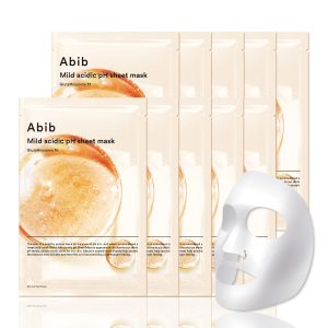 Abib Weakly Acidic pH Sheet Mask Glutathione Som Fit 30ml 10 Sheets Abib Korean Cosmetics Skin Care Mask Pack Freckles Wrinkles Age Spots Dullness