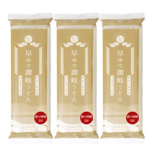 Kinoshita Flour Milling Trial Quick-boiled Sanuki Udon (270g x 3 bags) Ready in 3 minutes Made with 100% domestic wheat Dried noodles Dried udon