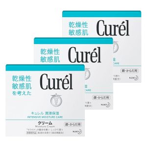 [Set of 3] Curel Medicated Cream 90g | Hypoallergenic Moisturizing Cream Suitable for Babies | For Face, Hands, and Body | For Dry and Sensitive Skin | Quasi-drug