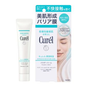 Curel Intense Moisture Powder Balm, 34g. Moisturizing balm, pore-concealing primer, sebum control, pore-concealing makeup base, poreless primer, skincare for dry skin. Kao.