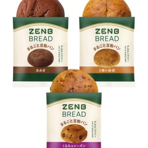 [Low-carb bean flour bread] ZENB Zenbu Bread Gluten-free bread 3 types, 3 pieces (1 each of walnut & raisin, cacao, and 3 types of grains) [Low-carb, carbohydrate restriction, carbohydrate control, intestinal activity, dietary fiber supplement, nutritional supplement during dieting, replacement, protein, dietary fiber, iron, vitamin B1, eat when you feel a little hungry]