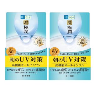 Hada Labo Gokujyun UV White Gel All-in-one Gel 90g x 2-pack (SPF50+ PA++++ Contains sodium hyaluronate and vitamin C derivative)