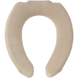 OKA Etoff Toilet Seat Cover, U-Shaped, Beige (Nordic, Washable, Stylish)