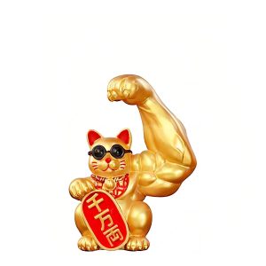 Lucky cat ornament, good luck, good fortune, luck increase, prayer for good fortune, prosperous business, mini, palm-sized, opening gift, housewarming gift, feng shui item, luck increase, fortune, money, feng shui, ornament, luck increase, popular gift, lucky charm, ornament, lucky cat, home, store decoration, good fortune goods, entrance, present, miscellaneous goods, object, interesting present, with non-slip mat (ten million ryo)