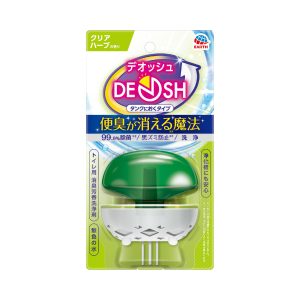 DEOSH Deosh, the magic that eliminates stool odors, deodorizing and aromatic cleaning agent for toilets [clear herb scent], 99.9% bacteria elimination, prevents black stains, tank-type (Earth Chemical)