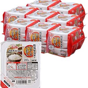 IRIS OHYAMA Packed Rice 180g x 24 pieces 100% domestic rice Low temperature processed rice Emergency food Rice Retort