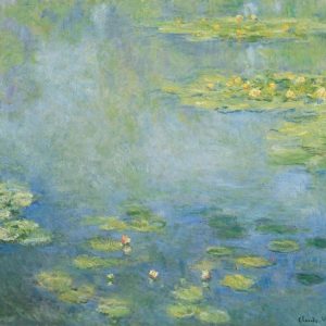 Painting-style wallpaper poster (peelable sticker type) [Full size version] Claude Monet Water Lilies 1906 Water Lilies Ohara Museum of Art Characro K-MON-013S1 (752mm x 585mm) Architectural wallpaper + weather-resistant paint <Made in Japan> Wall sticker Bath poster