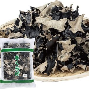 1kg of wood ear mushrooms (2 packs of 500g each) Dried black wood ear mushrooms, wood ear mushrooms, black wood ear mushrooms, white inside, economical, generous, easy to use (wood ear mushrooms) [Segawa Honten, easy to cook, just rehydrate!]