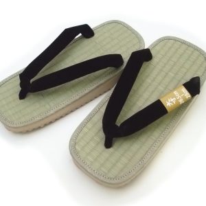 Asakusa Kimono Market [Made in Japan] Gentlemen's Tatami-style Geta (Sandals)≪LL Size Large≫ Sponge Sole (For everyday wear or yukata!) Igusa Men's Male Gentleman Footwear Geta Sandals Kimono Yukata Black