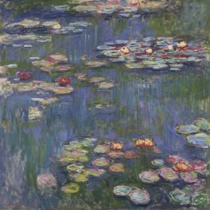 Painting-style wallpaper poster (peelable sticker type) [Full size version] Claude Monet Water Lilies 1916 National Museum of Western Art Characro K-MON-015S1 (594mm x 597mm) Architectural wallpaper + weather-resistant paint <Made in Japan> Wall sticker Bath poster