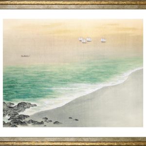 Poster Yokoyama Taikan (Akebono Color) A3 Size Japanese Painting Interior Wallpaper Painting Art Wallpaper Poster (Gold Frame)