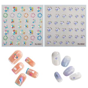 5D Nail Art Stickers Set of 2 Nail Parts Halloween Cartoon Nail Stickers Self-Adhesive Nail Design Accessories Halloween Nail Art Stickers DIY Stickers