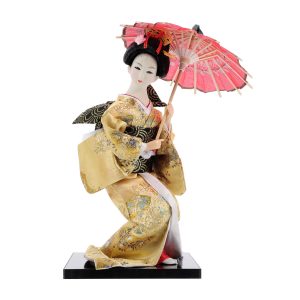 ledmomo Dance Maiko Japanese Style Doll Japanese Doll Japanese Souvenir Figurine Gift for Foreigners Japanese Kimono Doll Geisha Doll Model Oriental Doll Decoration