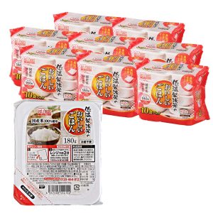 IRIS OHYAMA Packed Rice, 100% Japanese Rice, Low-Temperature Rice, Emergency Food, Retort Rice, 180g x 80 Packs