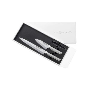 GLOBAL-IST IST-B05L Japanese knife 3-piece set (left-handed) 12cm, 24cm, silver