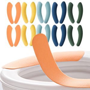 Toilet seat cover, stick-on type, disposable, for U-shaped and O-shaped toilets, bulk purchase, 5 colors, 10 pairs, 20 sheets, set, adhesive type, portable, for going out, for travel, hygiene management, unisex