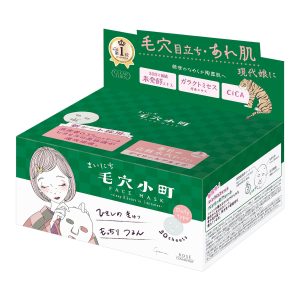 Clear Turn Mainichi Keana Komachi CICA Face Mask, 30 sheets, for morning use, hypoallergenic formula, pore care, and rough skin care. KOSE