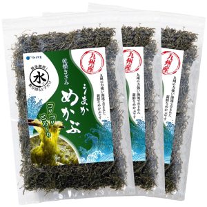 Dried Mekabu, Creamy and Delicious, Chopped, from Kyushu, Crunchy Texture, 100g, Made in Japan, Easy to Prepare, Just Soak in Water, Dried Mekabu (100g, 1 piece) (300g, 1 piece)