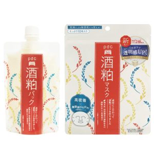 Wafood Made Sake Kasu Mask (2-Pack) - SK Pack, Wash-Off Mask, 170g, SK Mask, Sheet Mask (10 Sheets) - Sake Kasu, Sake Kasu Extract, Yeast, Fermented Rice Extract, Anti-Dust, Clear Skin, High Moisturizing, Dry Skin, Easy to Use, Beauty, Bath, Skincare, Cosmetics, Made in Japan