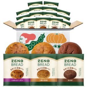 [Low-carb bean bread] ZENB Gluten-free bread 3 types 18 pieces (6 pieces each of walnut & raisin, cacao, and 3 types of grains) [Low-carb, carbohydrate restriction, carbohydrate control, intestinal activity, dietary fiber supplement, nutritional supplement during dieting, replacement, long-life bread, protein, dietary fiber, iron, vitamin B1, emergency food, eat when you feel hungry, room temperature storage, long-term storage]