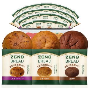 [Low-carb bean bread] ZENB Gluten-free bread 3 types, 30 pieces (10 pieces each of walnut & raisin, cacao, and 3 types of grains) [Low-carb, carbohydrate restriction, carbohydrate control, intestinal activity, dietary fiber supplement, nutritional supplement during dieting, replacement, long-life bread, protein, dietary fiber, iron, vitamin B1, emergency food, eat when you feel hungry, room temperature storage, long-term storage]