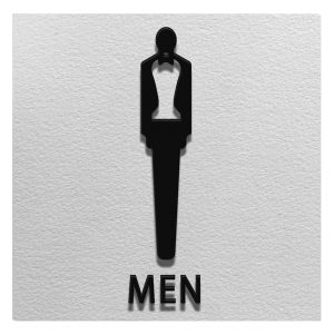 Sitengle Toilet Sign, Acrylic, 3D Toilet Sticker, Men, Women, WC Sign, Toilet Display, Restroom Sign Plate, Sign, Stylish, Toilet Sign, Office, Restaurant, Cafe, Shop, Hotel, Toilet Sign, Sign, Pictogram, Guide, Door Plate, Pictogram, Black (Male-B Type)