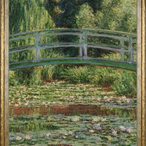 Poster Claude Monet (Japanese Bridge and Water Lily Pond at Giverny) A3 size interior wallpaper painting art poster gold frame