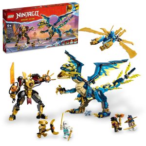 LEGO Ninjago Elemental Dragon vs. Imperial Mech Suit Christmas gift Birthday gift 71796 Toy Blocks Gift Ninja Boy Age 9 and up