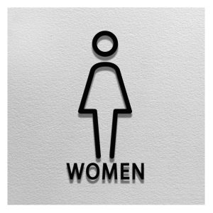 Sitengle Toilet Sign, Acrylic, 3D Toilet Sticker, Men, Women, WC Sign, Toilet Display, Restroom Sign Plate, Sign, Stylish, Toilet Sign, Office, Restaurant, Cafe, Shop, Hotel, Toilet Sign, Sign, Pictogram, Guide, Door Plate, Pictogram, Black (Women-I Type)