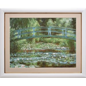 Sunny Town Gallery Paintings Framed Art Claude Monet "Water Lily Pond and Japanese Bridge" F6 Framed [with string and hook] 52 x 42 cm