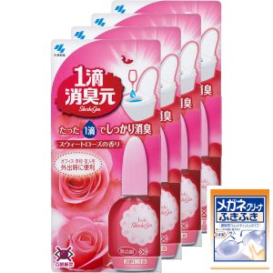 [JapanBestSellers.com exclusive] [Bulk purchase] One Drop Deodorizer Sweet Rose Scent Deodorizer Air Freshener for Toilets 20ml (Approx. 640 drops) x 4 (Bonus Included) Kobayashi Pharmaceutical