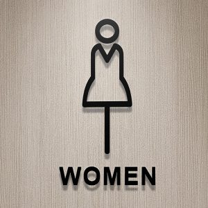 Toilet Sign, Acrylic, 3D Toilet Sticker, Men, Women, WC Sign, Toilet Display, Restroom Sign Plate, Sign, Stylish, Office, Restaurant, Cafe, Shop, Hotel, Toilet Sign, Sign, Pictogram, Guide (Women)