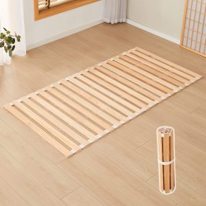 Kinoki Slatted Bed, Folding, Single, Slatted Bed, Roll-up Bed Frame, Futon Slats, Made from Japanese Cedar, Breathable, Anti-Slip