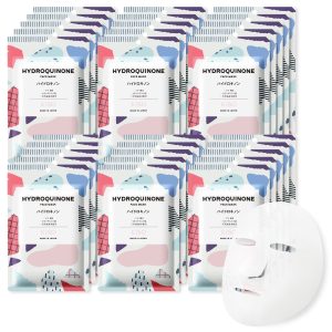 KisoCare Face Mask Hydroquinone 30 Sheets Set Individually Wrapped Whitening Glowing Moist Milky Skin Plenty of Serum High Adhesion Made in Japan Sheet Mask